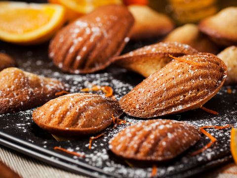 Orange Madeleines with Basilur Citrus Bliss